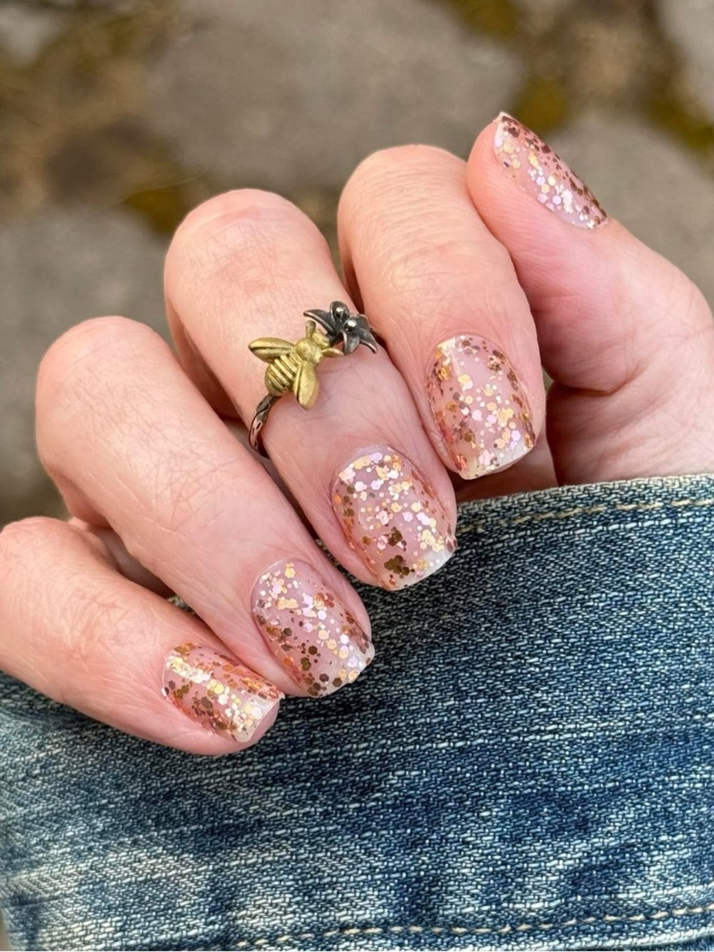 *Exclusive* Color Street: Rodeo Ready | Pink Rose Gold Glitter Party Sparkle